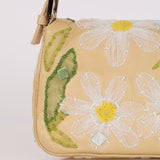 Limited Edition Fendi Leather Floral Mesh Baguette