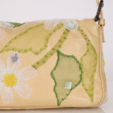 Limited Edition Fendi Leather Floral Mesh Baguette