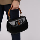 Vintage Gucci Boxcalf Bamboo 1947 Medium Top Handle