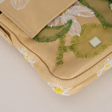 Limited Edition Fendi Leather Floral Mesh Baguette