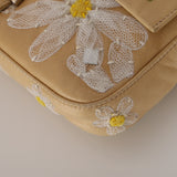 Limited Edition Fendi Leather Floral Mesh Baguette