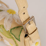 Limited Edition Fendi Leather Floral Mesh Baguette