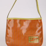 Fendi Bicolor Perforated Leather Hobo