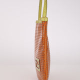 Fendi Bicolor Perforated Leather Hobo