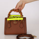 Gucci Cognac Leather Bamboo Mini Diana