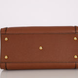 Gucci Cognac Leather Bamboo Mini Diana