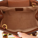 Gucci Cognac Leather Bamboo Mini Diana