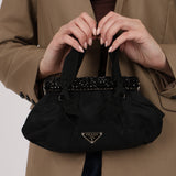 Prada Tessuto Beaded Frame Mini Bag
