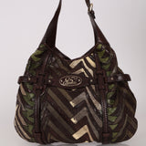 Limited Edition Gucci 85th Anniversary Multicolor Python Chevron Quilted XL Horsebit Hobo