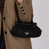 Prada Tessuto Beaded Frame Mini Bag