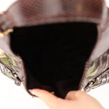Limited Edition Gucci 85th Anniversary Multicolor Python Chevron Quilted XL Horsebit Hobo