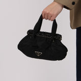 Prada Tessuto Beaded Frame Mini Bag