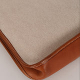 Hermès 1996 Natural Toile and Gold Barenia Vespa PM GHW