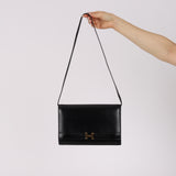 Hermès 1986 Noir Box Annie Shoulder Bag GHW