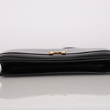 Hermès 1986 Noir Box Annie Shoulder Bag GHW
