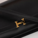 Hermès 1986 Noir Box Annie Shoulder Bag GHW