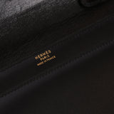 Hermès 1986 Noir Box Annie Shoulder Bag GHW