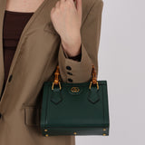 Gucci 'Vintage' Green Leather Mini Diana Tote