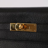 Hermès 1996 Noir Ardennes Kelly Retourne 32 GHW