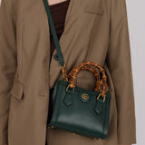 Gucci 'Vintage' Green Leather Mini Diana Tote