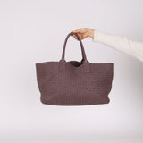 Limited Edition Bottega Veneta Watteau Mauve Intrecciato Small Cabat