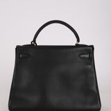 Hermès 1996 Noir Ardennes Kelly Retourne 32 GHW