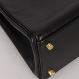Hermès 1996 Noir Ardennes Kelly Retourne 32 GHW