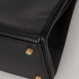 Hermès 1996 Noir Ardennes Kelly Retourne 32 GHW