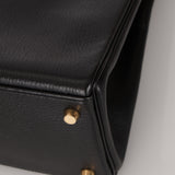 Hermès 1996 Noir Ardennes Kelly Retourne 32 GHW