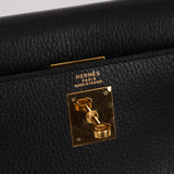 Hermès 1996 Noir Ardennes Kelly Retourne 32 GHW