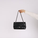 Chanel 2014 Patent Turnlock Small Double Flap Bag