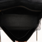 Hermès 1996 Noir Ardennes Kelly Retourne 32 GHW