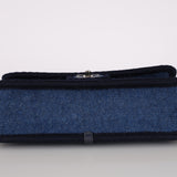 Chanel 2015 Blue Wool Medium Paris-Salzburg Edelweiss Single Flap Bag