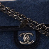 Chanel 2015 Blue Wool Medium Paris-Salzburg Edelweiss Single Flap Bag