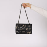 Chanel 2012 Crinkled Calfskin 2.55 Lucky Charms Reissue Single Flap 225