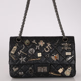 Chanel 2012 Crinkled Calfskin 2.55 Lucky Charms Reissue Single Flap 225