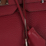 Hermès 2010 Rouge Rubis Clemence Birkin Retourne 35 PHW