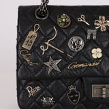 Chanel 2012 Crinkled Calfskin 2.55 Lucky Charms Reissue Single Flap 225