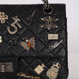 Chanel 2012 Crinkled Calfskin 2.55 Lucky Charms Reissue Single Flap 225