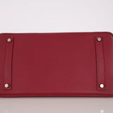 Hermès 2010 Rouge Rubis Clemence Birkin Retourne 35 PHW