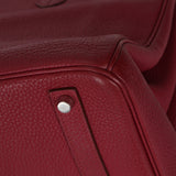 Hermès 2010 Rouge Rubis Clemence Birkin Retourne 35 PHW