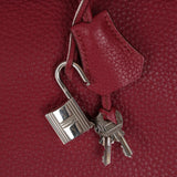 Hermès 2010 Rouge Rubis Clemence Birkin Retourne 35 PHW
