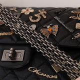 Chanel 2012 Crinkled Calfskin 2.55 Lucky Charms Reissue Single Flap 225