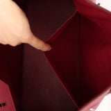 Hermès 2010 Rouge Rubis Clemence Birkin Retourne 35 PHW