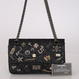 Chanel 2012 Crinkled Calfskin 2.55 Lucky Charms Reissue Single Flap 225