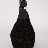 Chanel 2004 Suede Camellia Olsen Shoulder Bag