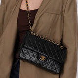 Chanel 1991 Lambskin Medium Classic Double Flap 24K GP