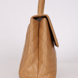 Chanel 2001 Caviar Beige Kelly Top Handle Bag SHW