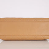 Chanel 2001 Caviar Beige Kelly Top Handle Bag SHW