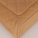 Chanel 2001 Caviar Beige Kelly Top Handle Bag SHW